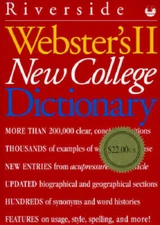 Webster's II New College Dictionary - Hardcover - GOOD