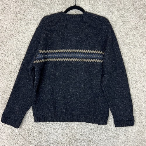 VTG Abercrombie & Fitch Wool Heavy Knit Pullover Sweater Mens Medium V Neck - Picture 4 of 7