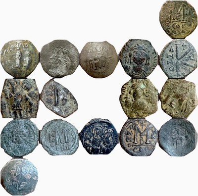 Lot Of 8 Ancient And Medieval Byzantine Coins