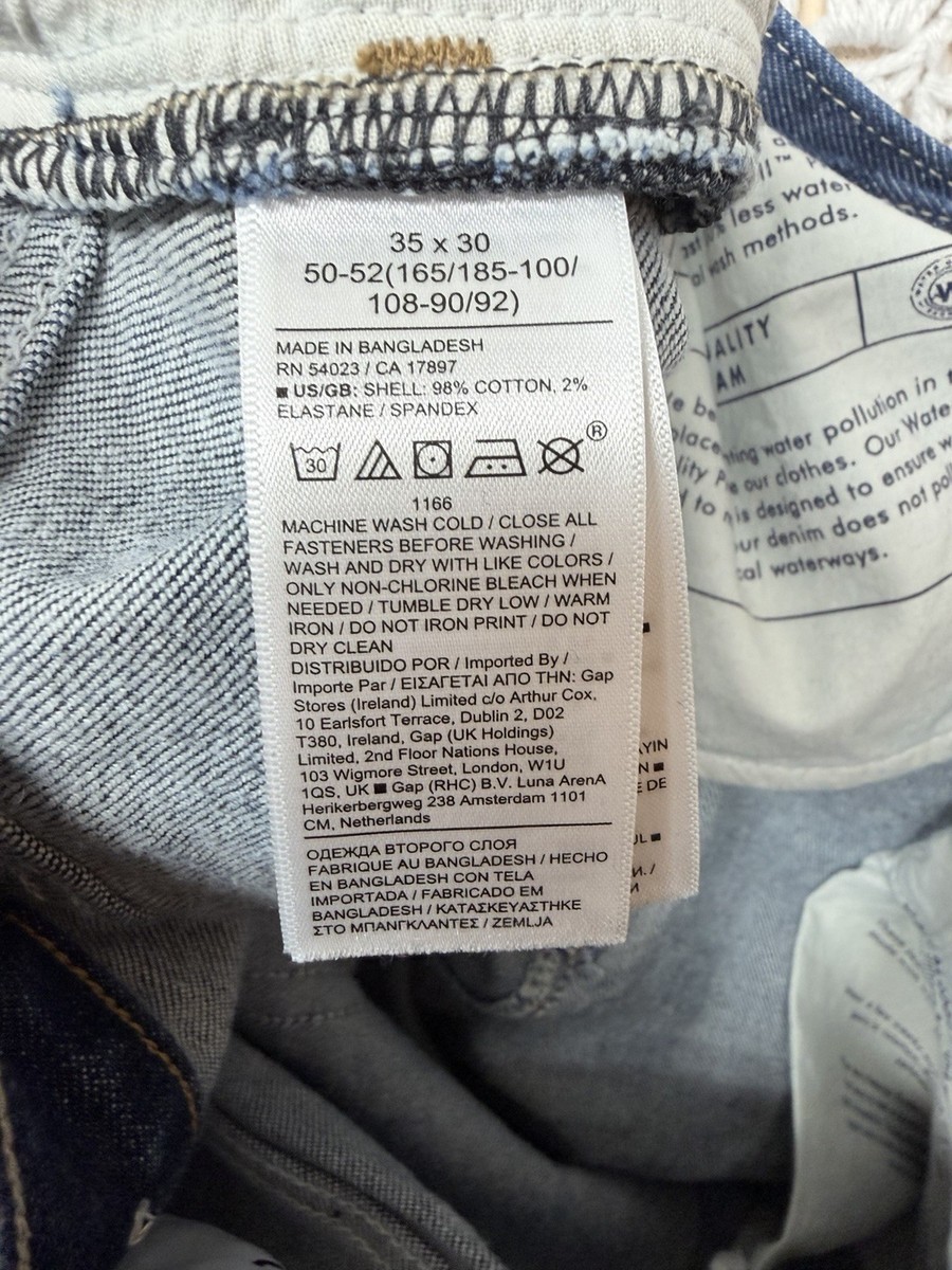 Banana Republic Jeans Mens Tag 35x30 Fits 36x28 Dark Blue Denim