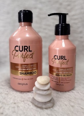 Deliplus Curl Perfect Shampoo & LEAVE IN Mask lockiges Haar lockige Methode 400+200 ml