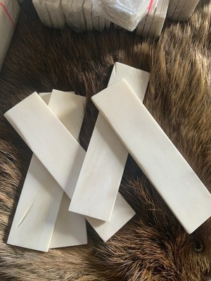 Camel Bone Flat Scales For Knife Handles, Crafts, No Filler, 5  By 1 1/4 