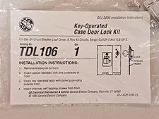 GE TDL106 KEY-OPERATED CASE DOOR LOCK KIT