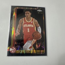 2025-26 Topps Chrome Jalen Johnson Black Wave Refractor # 1/10 Atlanta Hawks SSP