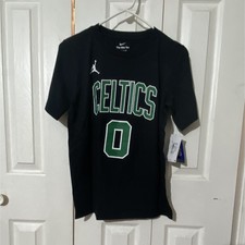 Nike Boston Celtics Jayson Tatum 0 Kid s Shirt L Black Green White NBA