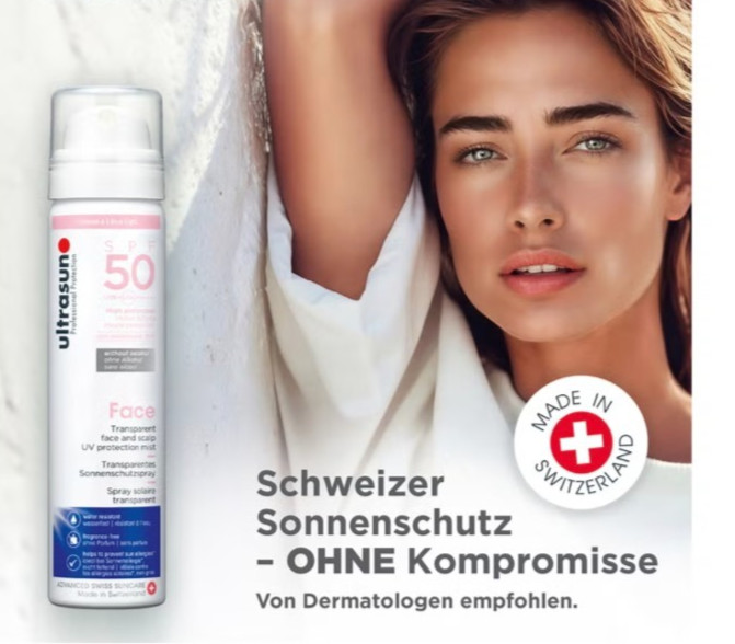 UltraSun Transparent Sun Protection Face & Scalp Spray SPF50 -75ml Gesicht neu
