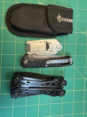 Gerber Multi Tool Lot Suspension + Paraframe Knife + Fiskars USA w/ Sheath