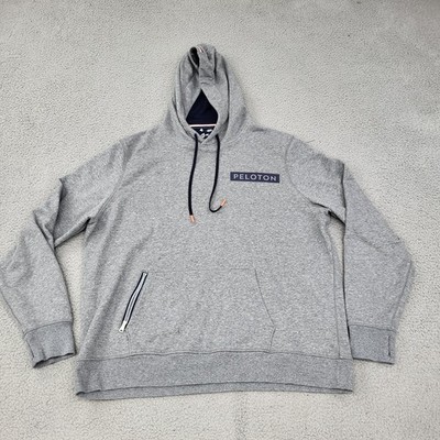 Fourlaps x Peloton Hoodie Mens 2XL XXL Gray Heather Logo Pullover Pockets