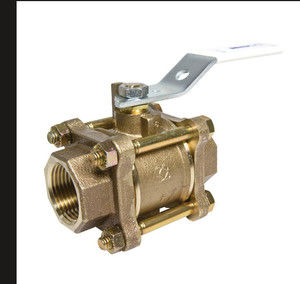 NIBCO T-595-Y-LF 2" Ball Valve HydraPure Lead-Free Bronze 3-Piece FNPT 600# NEW