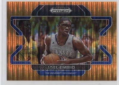 2022 Panini Prizm Draft Picks Orange Pulsar Variation 21/49 Joel Embiid #26 hg6