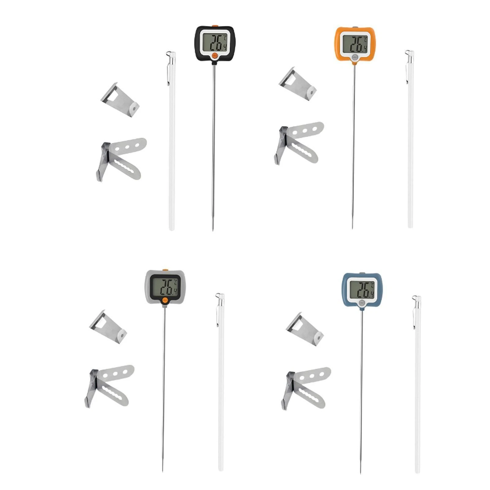 Digital Thermometer Kitchen Thermometer Wide Temperature Range with Clip