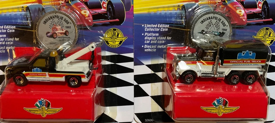 1992 Matchbox Indy 500 GMC Wrecker & Peterbilt Fuel Truck Lot of 2 - Image 2 of 4