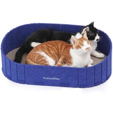 Cat Scratcher, 24 Inch Sofa Shape Cat Scratcher Couch Bed, Reversible Detacha...