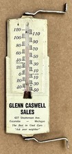 Vintage Glenn Caswell Sales Thermometer Used Cars Escanaba Michigan Yooper Vintage Glenn Caswell Sales Thermometer Used Cars Escanaba Michigan Yooper
