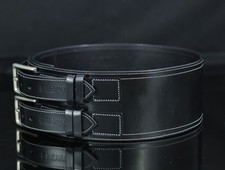 Handmade 4" Wide Leather Corset Belt - Double Buckle Waist Cincher - 4 Colors.