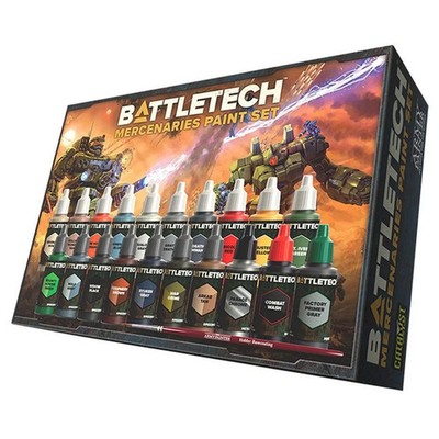 Battletech Mercenaries Paint Set - Exclusive Colors for Mini Painting Fun