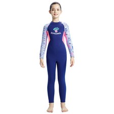 Wetsuit For Kids Girls 2.5mm Neoprene Thermal Swimsuit Long Sleeve Full KTKJ