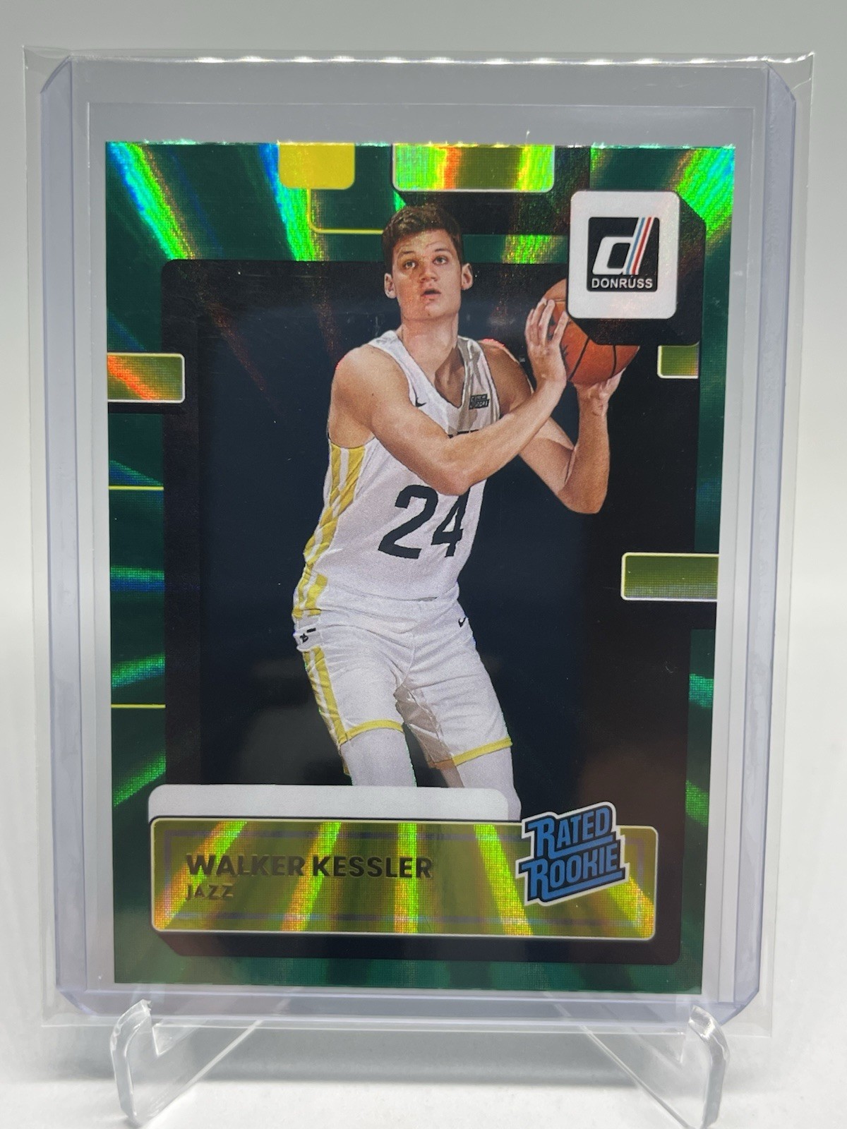 2022-23 Donruss Basketball Green Laser Rated Rookie Walker Kessler Jazz #222
