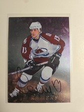 1998-99 ITG Be A Player Silver Valeri Kamensky #186 Auto - Colorado Avalanche