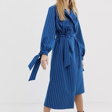 ASOS stripe wrap midi dress & convertible coat & long jacket