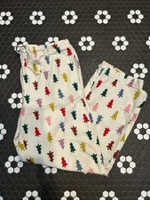 Hanna Andersson Women  s Pajama Pants Medium Christmas Tree Print Organic Cotton