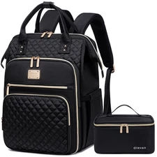 15.6 inch Laptop Lunch Backpack for Women Insulated Cooler for Work Travel