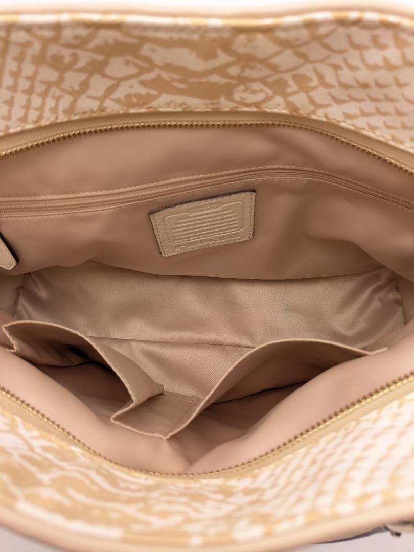 COACH tote bag canvas python pattern 4975 23a - image 10