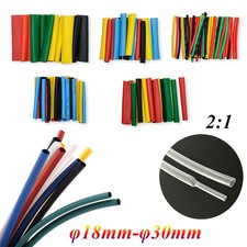 Heatshrink Tube Tubing Sleeving  18mm- 30mm Heat Shrink diam 2:1 All Colours