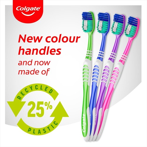 Spazzolino Colgate Extra Clean Medium - Confezione da 3 con CONSEGNA GRATUITA IL GIORNO SUCCESSIVO - Foto 2 di 7