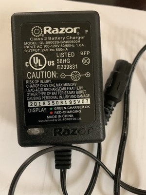 Genuine Razor Power Core E100 Power Adapter 24V 600mA - QL-09002B-B2400600H