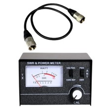 SWR POWER METER - 25-30MHz + 50cm PATCH LEAD
