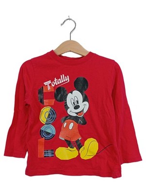 Disney Mickey Mouse Langarmshirt Rot Gr. 86