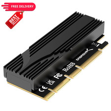 SABRENT M.2 NVMe SSD to PCIe x16 Adapter Card, x1 5.0 Card., Black