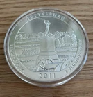 2011 5oz 99.9% Silver America the Beautiful Coin   Gettysburg Pennsylvania