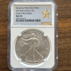 2017 (W) Silver Eagle MS-70 NGC                     (West Point Gold Star Label)