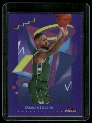 2024-25 Topps Finest Rare Refractors Purple Damian Lillard 82/125 Milwaukee