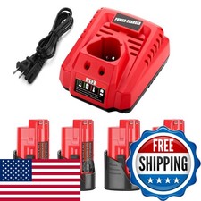Powilling 4Pack 12V N12 Battery And Charger Compatible Milwaukee 48-11-2401