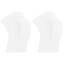 2 Pcs L Dance Knee Pads Ski Knee Pads Volleyball Protective Sponge Brace White