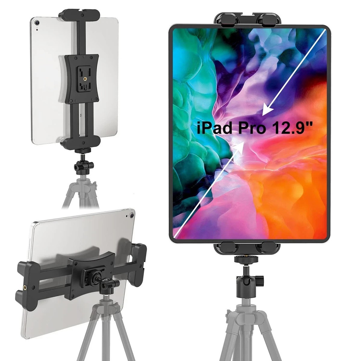 Tablet Tripod Mount Adapter With Ball Head Ipad Holder For Tripod