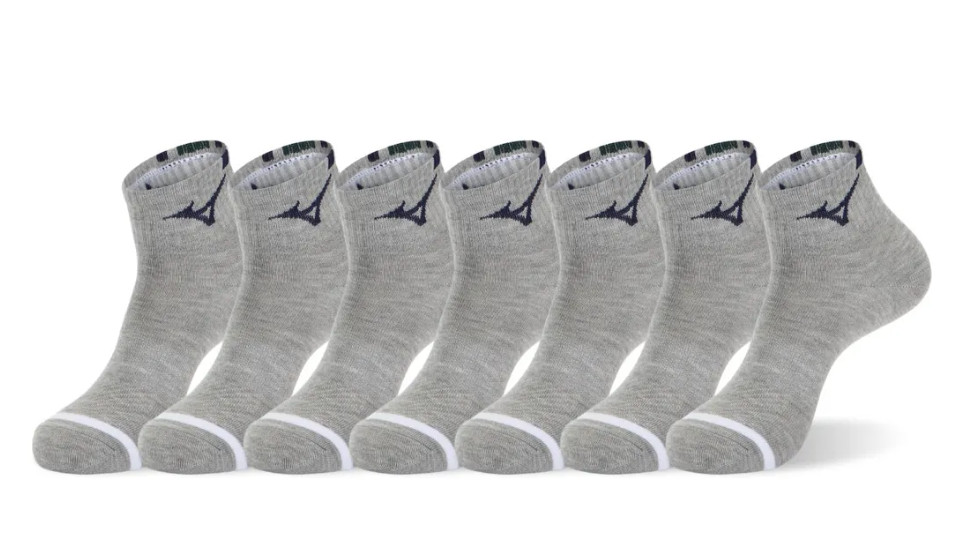 Mizuno Cushion Ankle Socks 7 Pairs Unisex Sports Training Casual Sock Gray NWT 6390₽