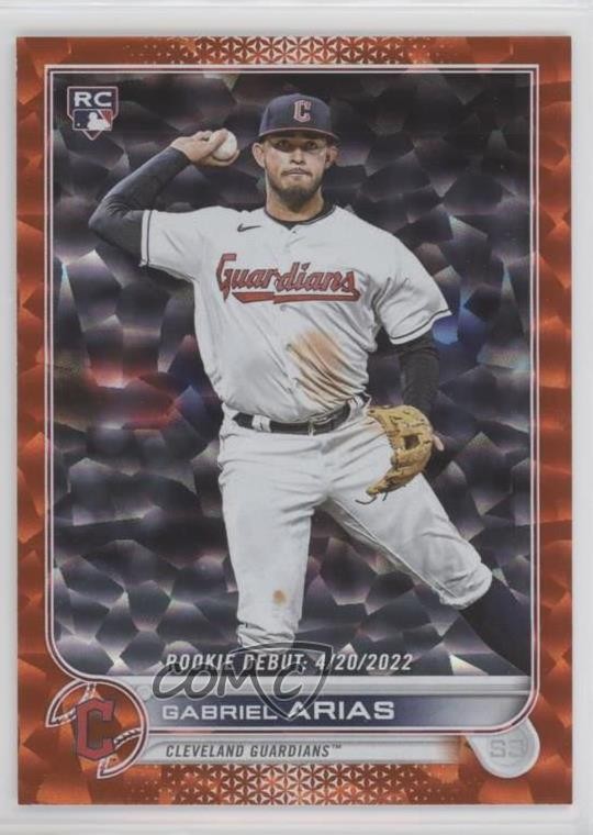2022 Topps Update Rookie Debut Orange Foil 65/299 Gabriel Arias #US321 3gr