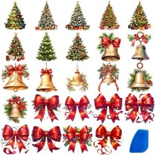 24 Sheets Vintage Christmas Rub-On Transfers for Crafts