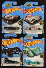 Hot Wheels Batmobile  Lot of (4) Four   +3 Nozlen Pro Cases  *SEE DESCRIPTION*