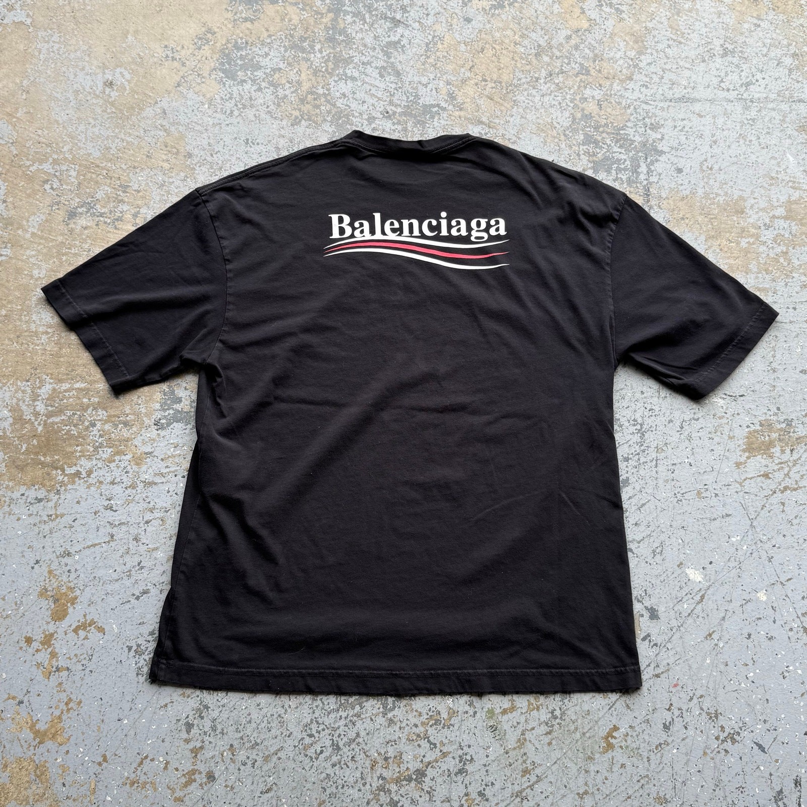 Balenciaga Oversized Logo Print T-Shirt in Size S