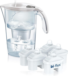 Caraffa Filtrante Stream Line Di LAICA - Bianca - 2 3L - 6 Filtri Bi-Flux Inclus