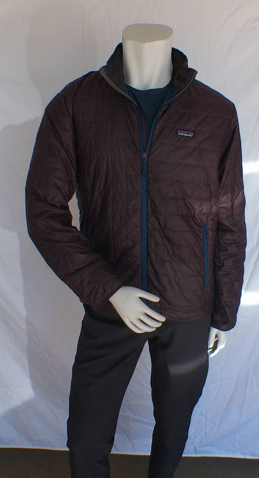 Patagonia Men's Nano Puff Full Zip Jacket Size Medium Obsidi