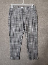 J Jill Premium Bi-Stretch Pants Womens 10 Petite Black White Pull On Stretch