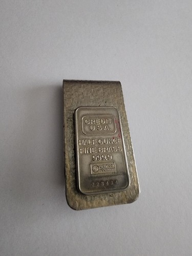 Brass Money Clip  Credit usa Fine Brass Half Ounce