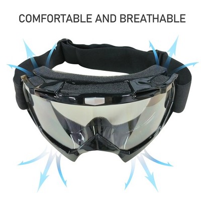 Windproof Anti-Scratch Dustproof Glasses Skiing Racing Goggles for Men Women Kid
