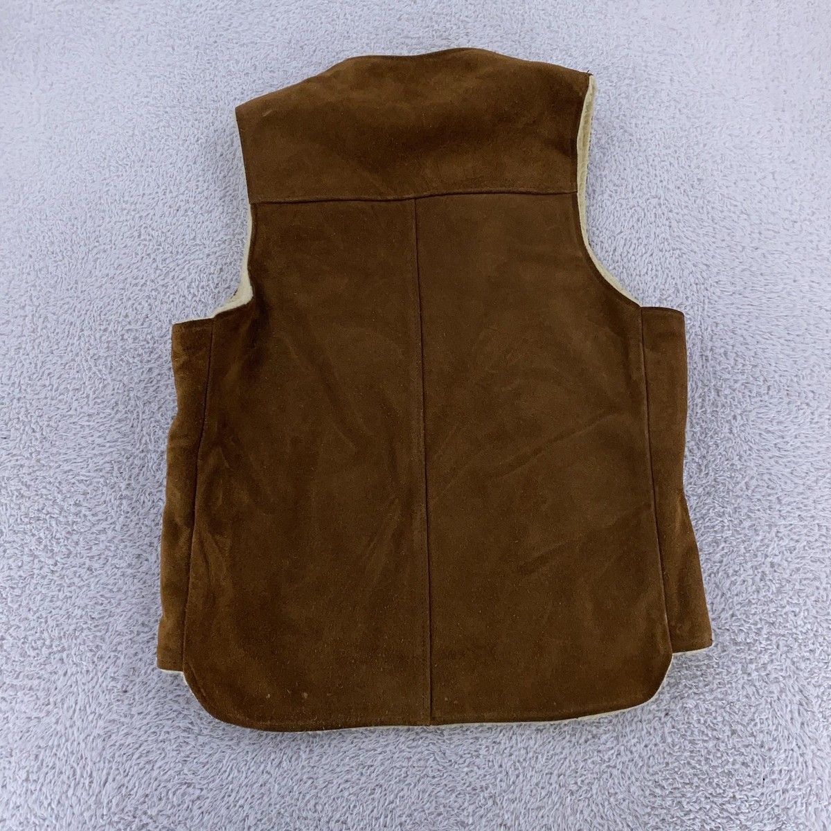 Vintage Schott Bros Rancher Vest Mens Medium Suede Sherpa